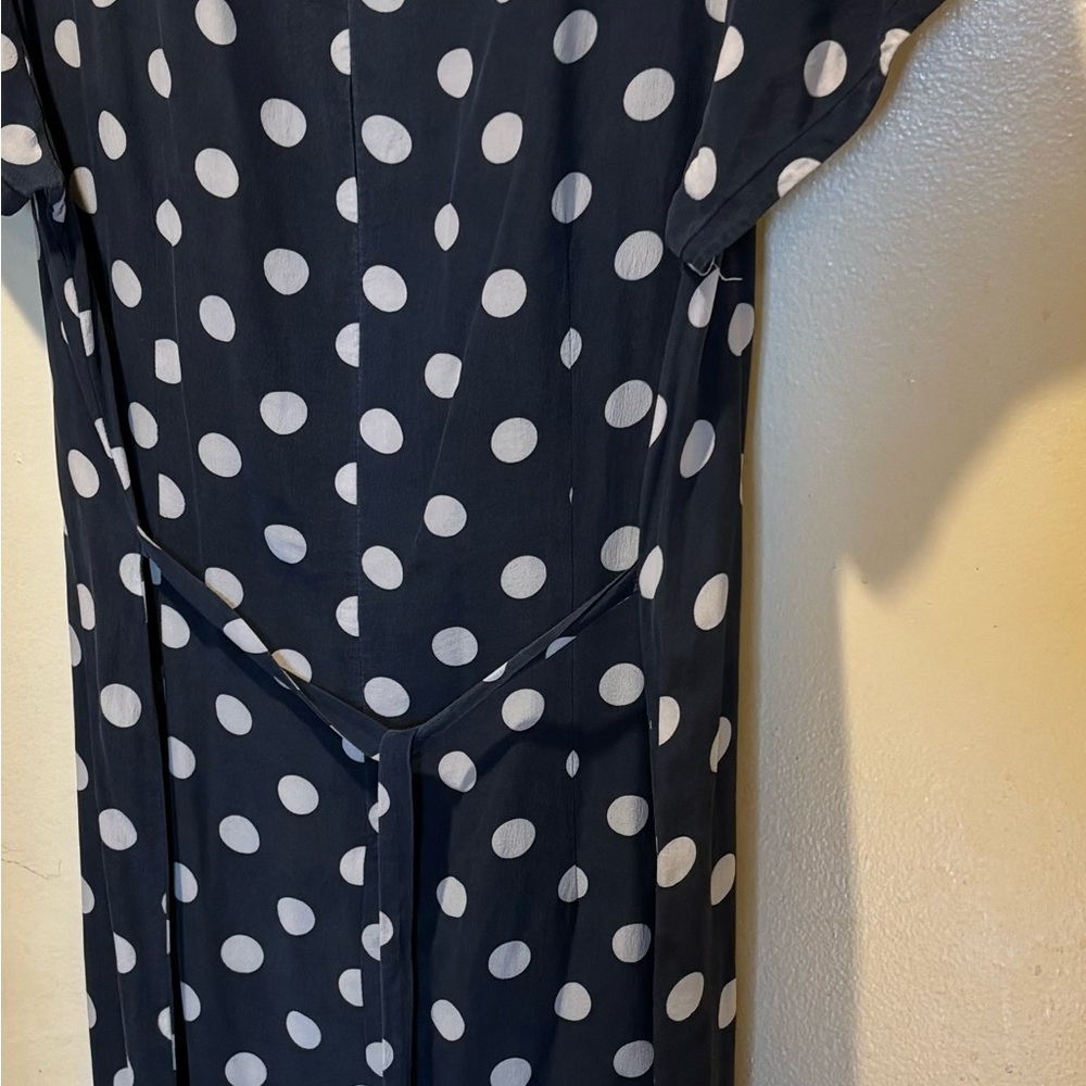 Navy Polka Dot Dress